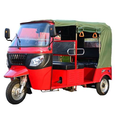 سه چرخه کابین 80km / H Tuk Tuk Taxi Bajaji بنزین